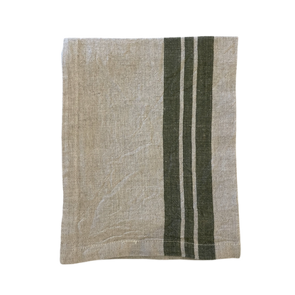 Olive Stripe Tea Towel