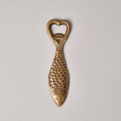 Small Brass Fish Bottle Opener