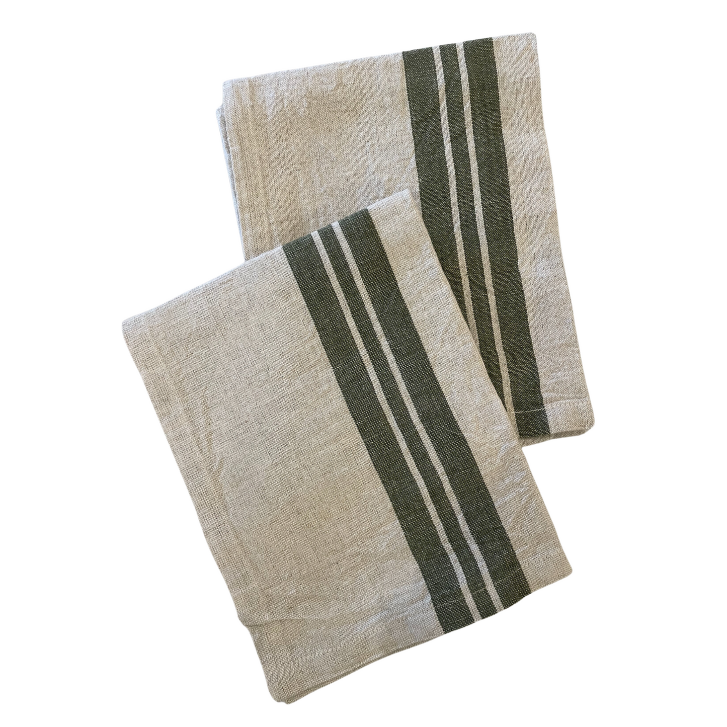 Olive Stripe Tea Towel