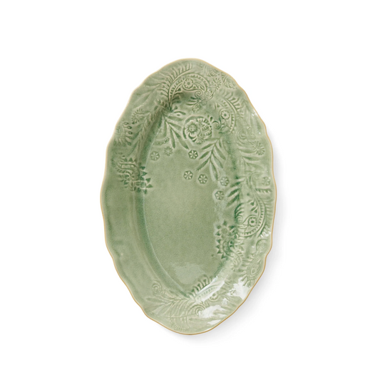 Arabesque Small Oval Server – Antique
