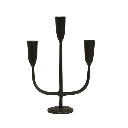 Hand-Forged Iron Candlestand