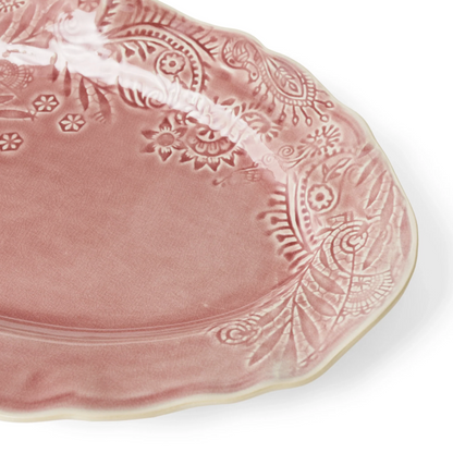 Arabesque Small Oval Server – Old Rose