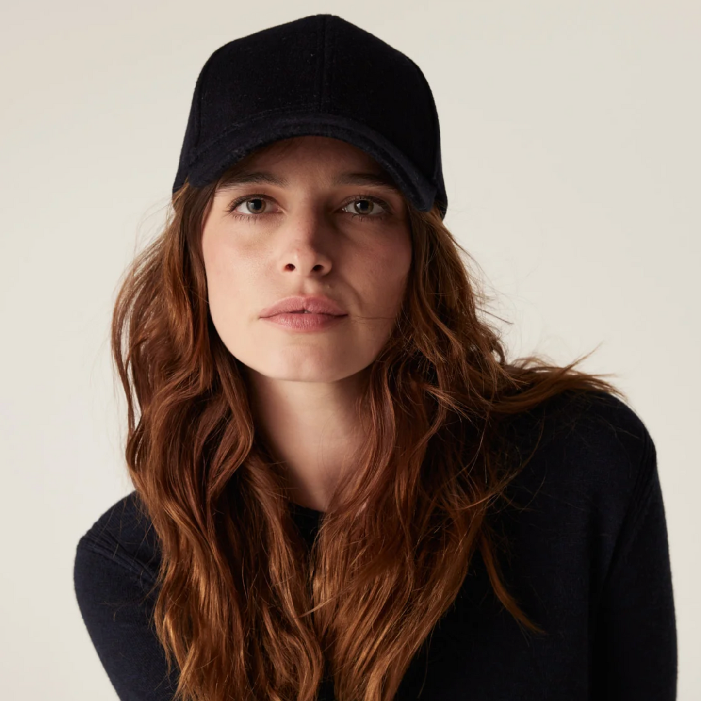 Wool Cashmere Cap - Navy