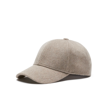 Wool Cashmere Cap - Pebble