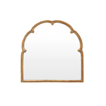 French Maid Brass Mirror