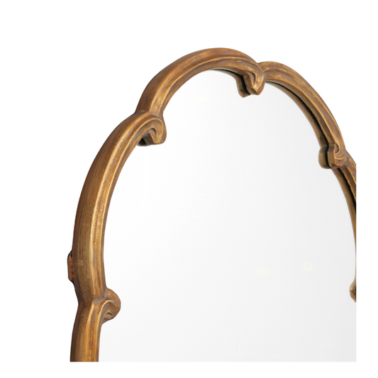French Maid Brass Mirror