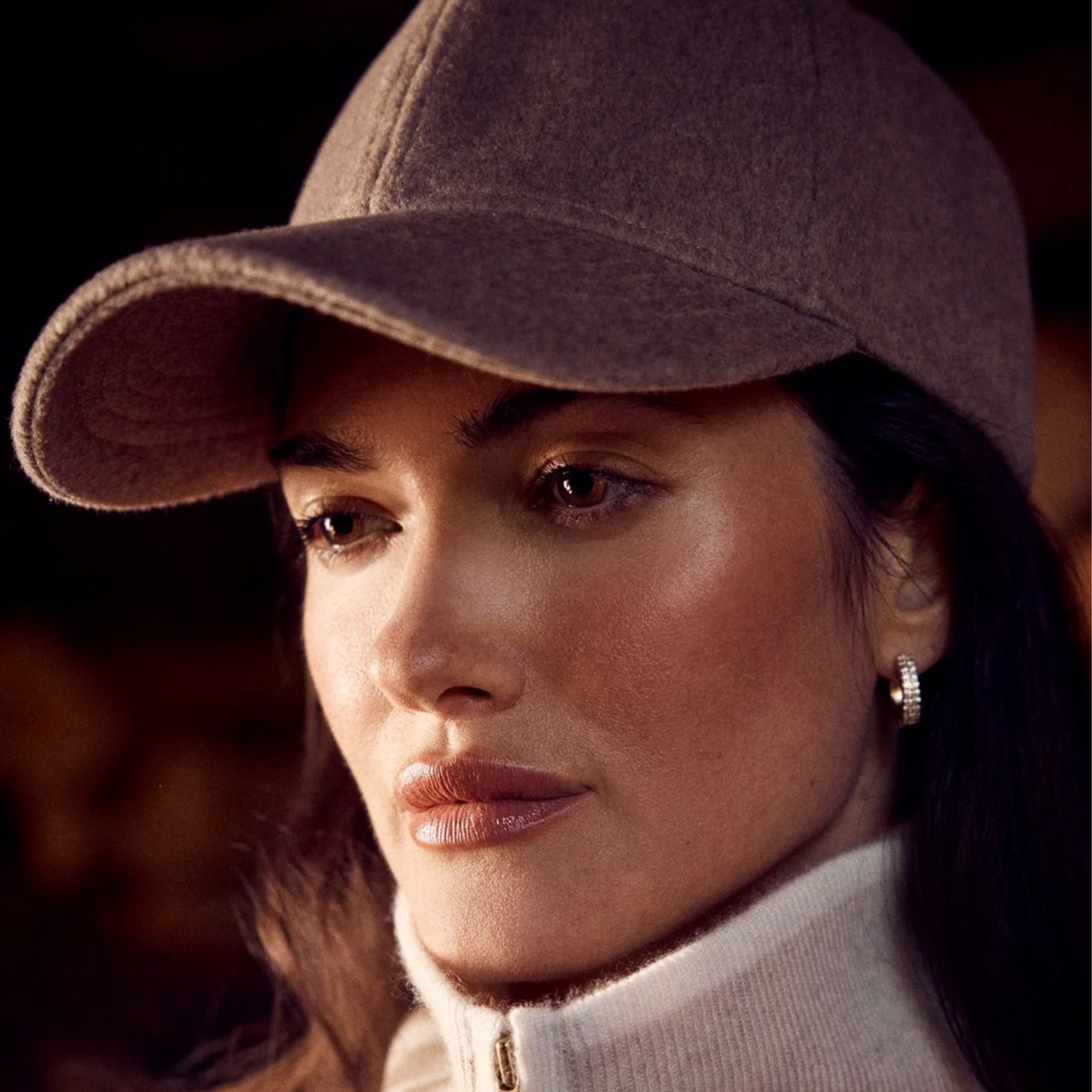 Wool Cashmere Cap - Pebble