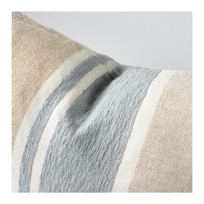 Natural And Blue Stripe Linen Cushion