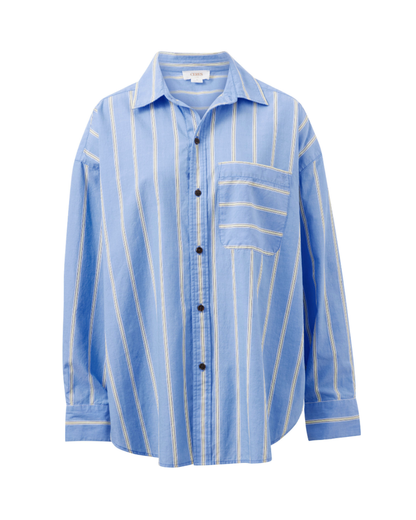 Peta Oversized Shirt – Butter Yellow Stripe