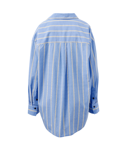 Peta Oversized Shirt – Butter Yellow Stripe