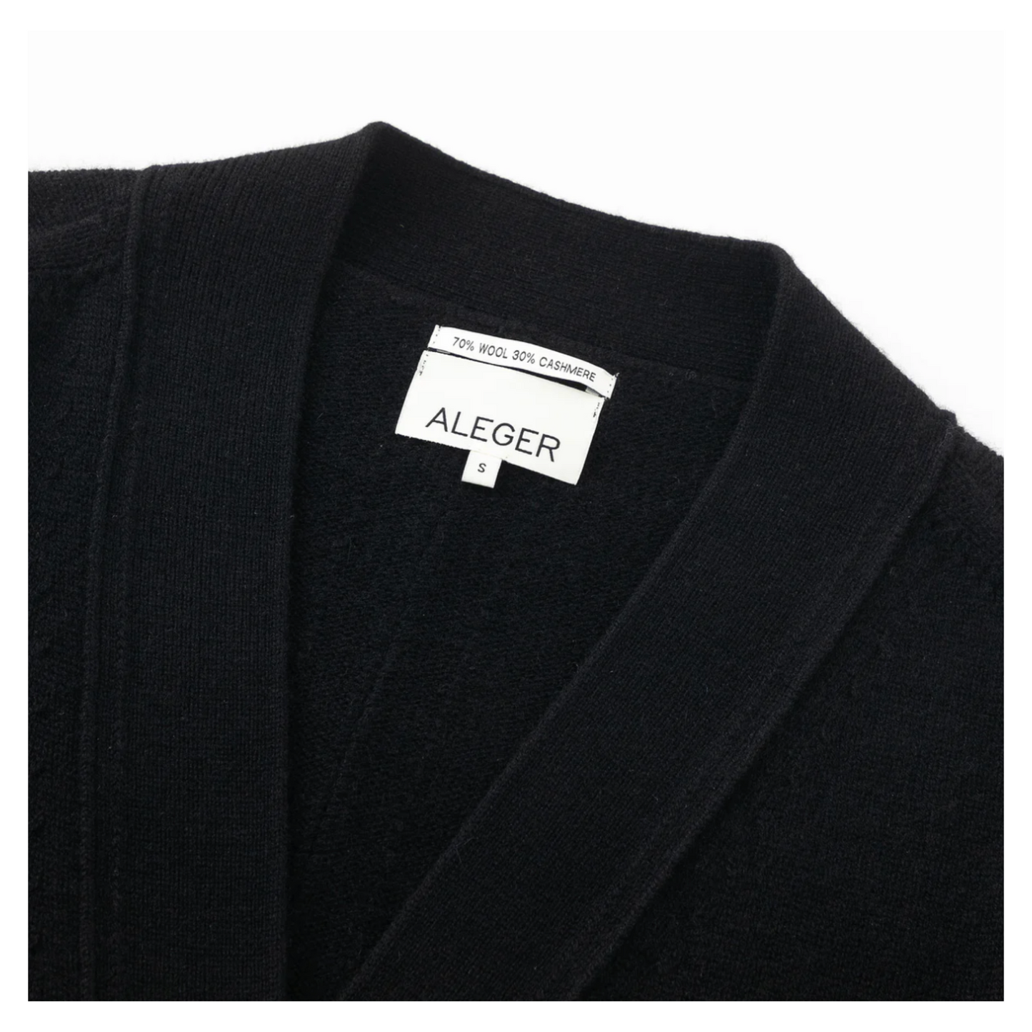 Aleger N.99 Cashmere CARDIGAN - BLACK