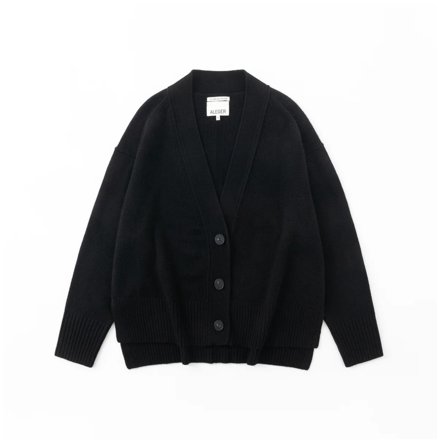 Aleger N.99 Cashmere CARDIGAN - BLACK