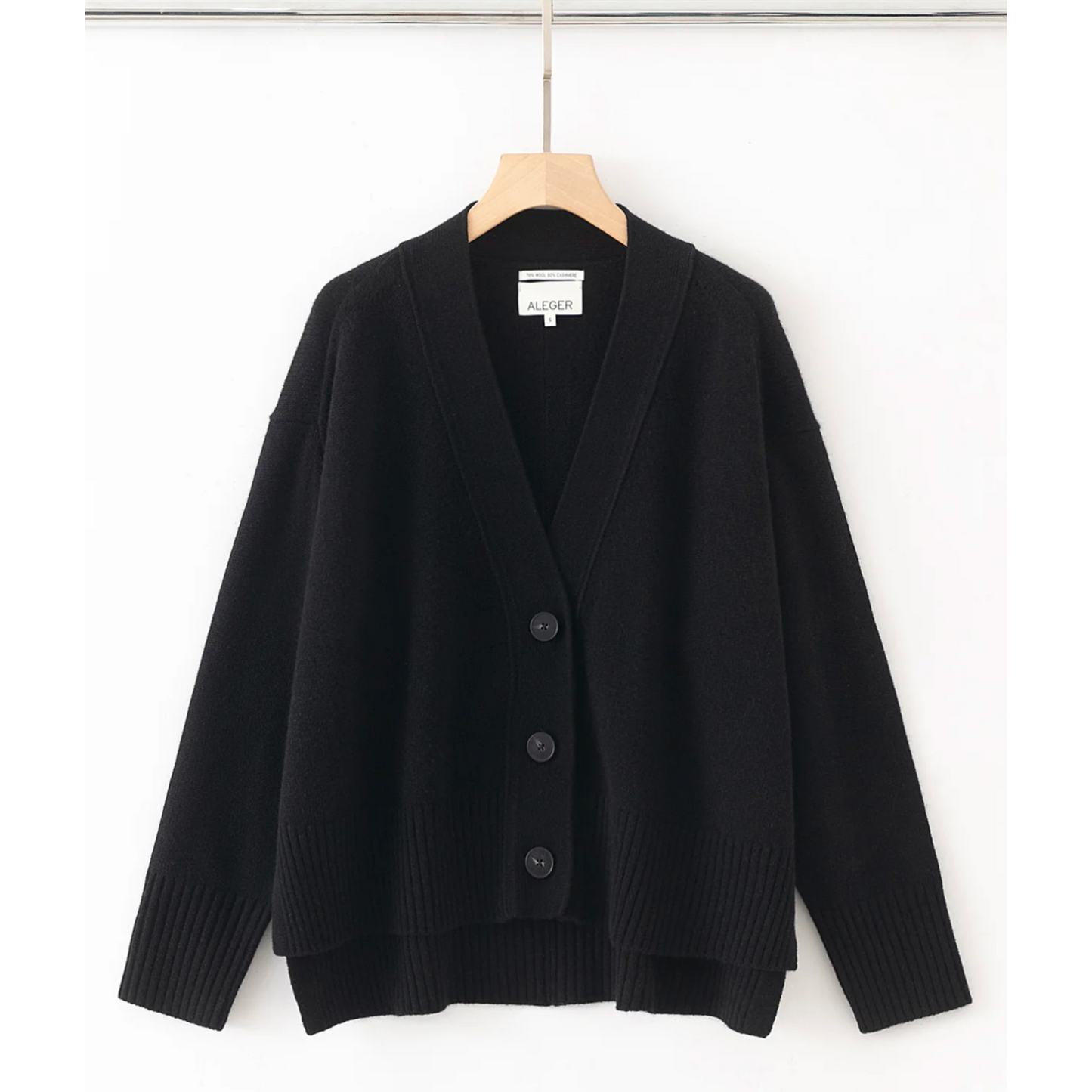 Aleger N.99 Cashmere CARDIGAN - BLACK