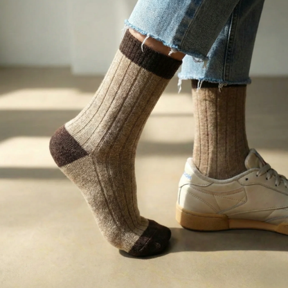 Merino Wool Socks – Caramel And Brown