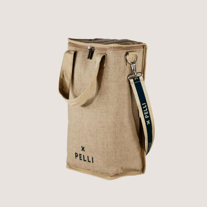 On the Grapevine Jute Wine Cooler Bag - Natural