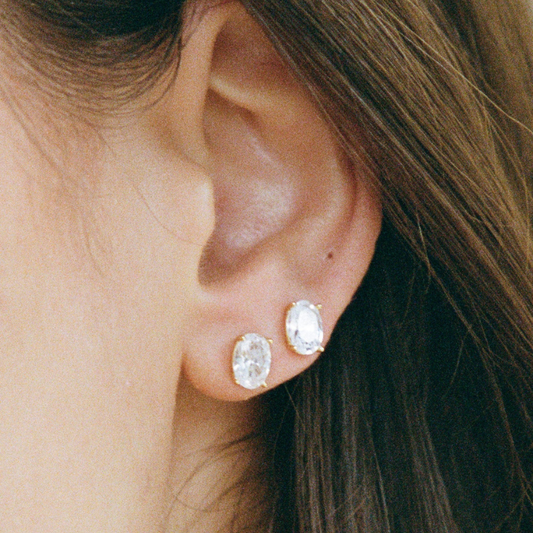 Oval Studs – Gold