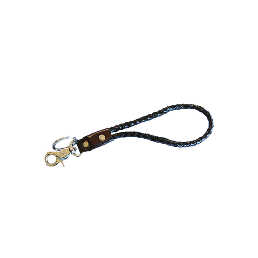 Leather Rope Key Ring - Walnut