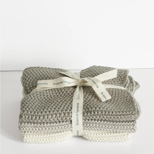 Lavette Washcloths Set Of Three –  Taupe