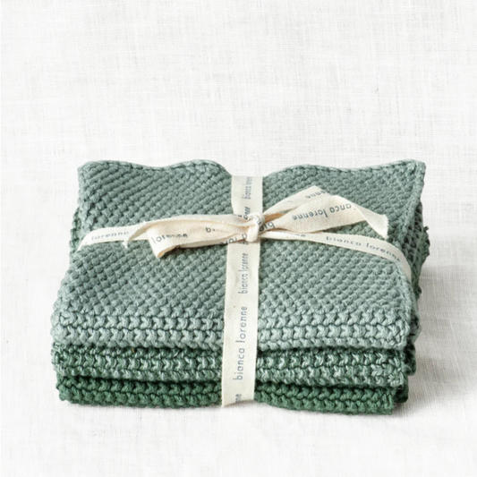 Lavette Washcloths Set Of Three –  Sage