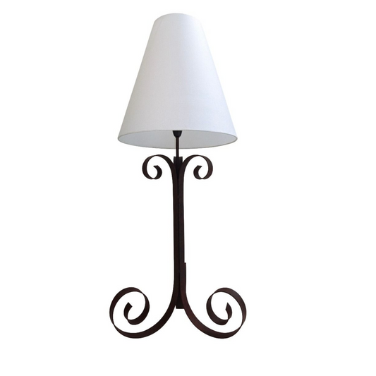 Aged Metal Lamp With Shade