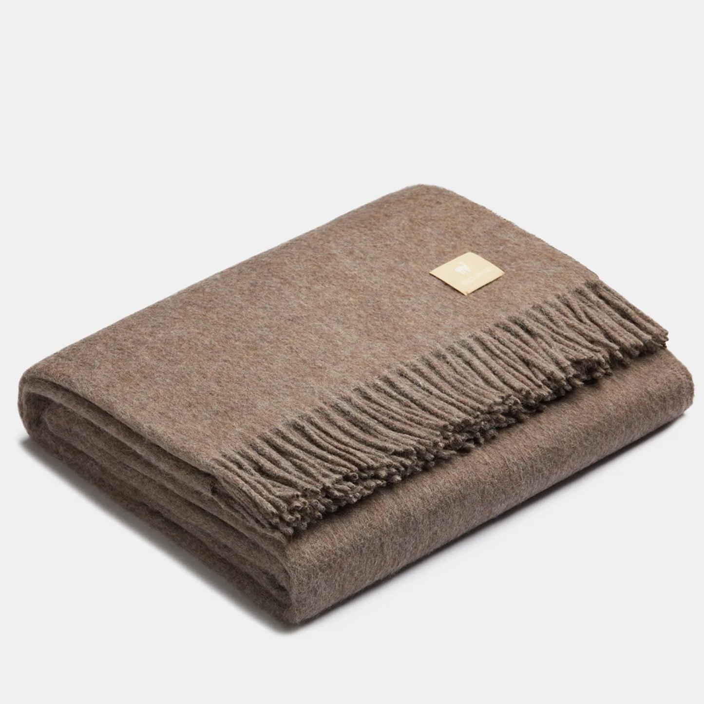 Alpaca Throw – Ash Brown