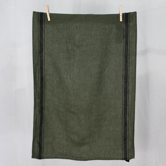 Linen Tea Towel – Khaki