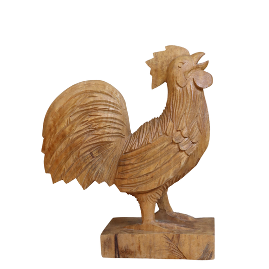 Carved Wood Rooster