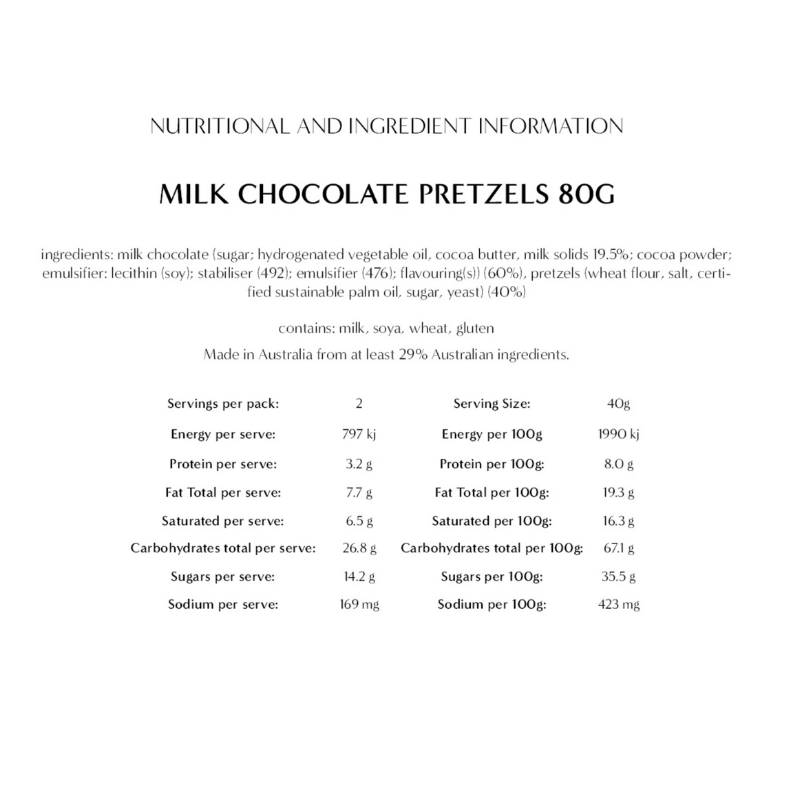 Milk Choc Coated Pretzel 80g