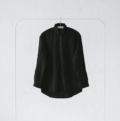 Baltic Linen Shirt – Black